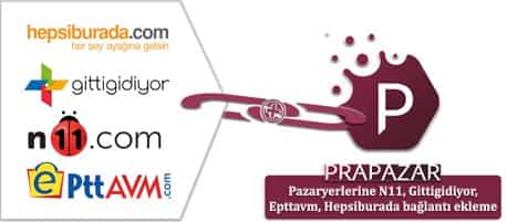 PAZARYERLERİNE N11, GİTTİGİDİYOR, EPTTAVM, HEPSİBURADA BAĞLANTI EKLEME